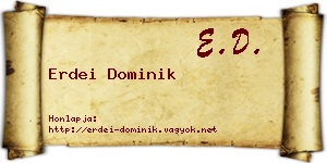 Erdei Dominik névjegykártya