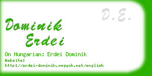 dominik erdei business card